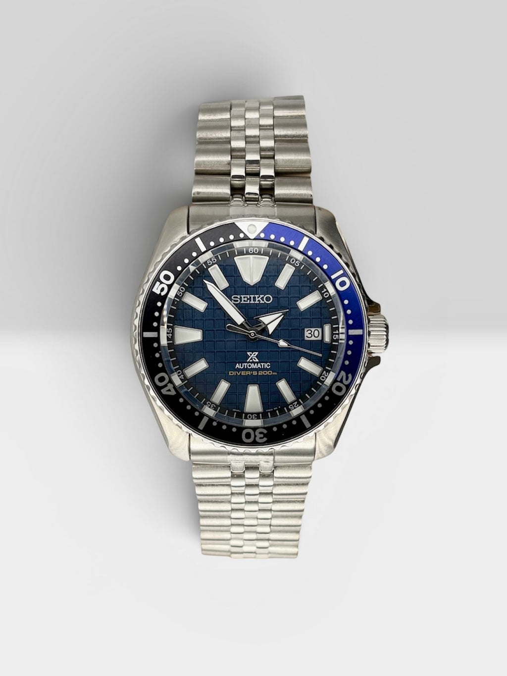 SEIKO Mod Submariner cadran officiel Samurai Bleu 